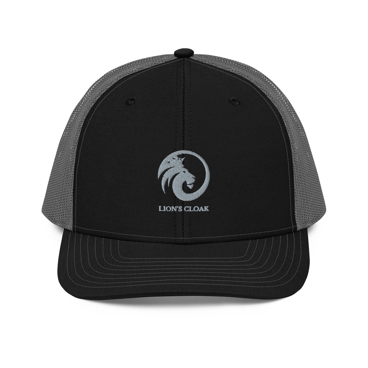 Embroidered Trucker Cap With Lion's Cloak Logo