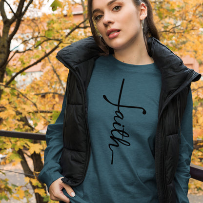 Faith Cross (Black) Long Sleeve Tee