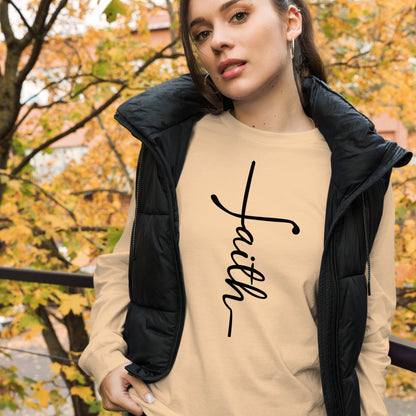 Faith Cross (Black) Long Sleeve Tee